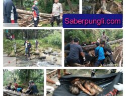 Kapolsek Tanah Jawa Pimpin Evakuasi Penemuan Mayat Di Sungai Mombuaya