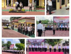 Bersama Bupati, Kapolres serta Dandim Simalungun Pimpin Apel Ketua Sat Kamling Polres Simalungun