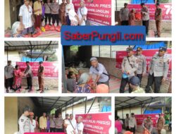 Dalam Rangka HUT Bayangkara ke 77  Polsek Tanah Jawa Gelar Bakti Polri Presisi Dengan Santuni 77 Lansia