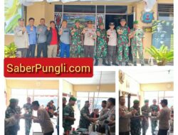 Personil Koramil 12/Saribudolok Ramaikan HUT BHAYANGKARA ke-77 dengan Kunjungan ke Polsek Saribudolok