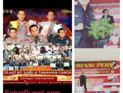 Konferensi Pers Pengungkapan Kasus Tindak Pidana Narkotika Jaringan Internasional  Seberat 23.477,44 Gram