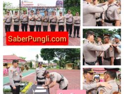 Kapolres Simalungun AKBP Ronald F.C Sipayung Memimpin Upacara Sertijab Kapolsek Bangun dan Kasat Samapta Polres Simalungun,Simak Amanatnya
