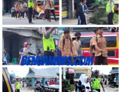 Patroli Polsek Tanah Jawa Resor Simalungun Himbau Warga Patuhi Aturan Lalu Lintas