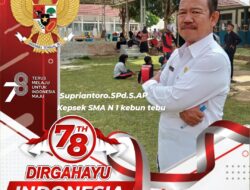 Keluarga Besar SMA N 1 KEBUN TEBU Mengucapkan Dirgahayu Ke 78 Republik Indonesia