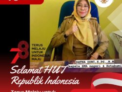 Keluarga Besar SMA N 4 kotabumi Lampung Utara Mengucapkan Dirgahayu Republik Indonesia Ke-78