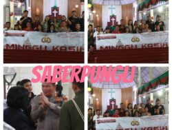Minggu Kasih Polres Simalungun di Gereja GKPS Pamatang Raya 1930, Rawat Toleransi Beragama
