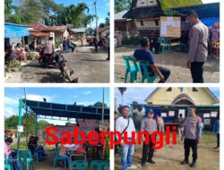 Kapolsek Purba  Monitoring Pelaksanaan Pilpanag di Wilayah Hukum Polsek Purba,Ini laporannya