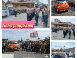 Kapolsek Saribudolok Monitoring dan Pengamanan, Pendistribusian Logistik Pilpanang Tahap II  Secara Serentak di Simalungun Tahun 2023