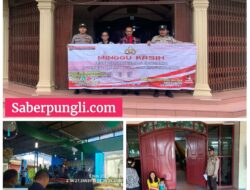 Minggu Kasih, Polsek Saribudolok Berikan Pengamanan Ibadah Kebaktian Minggu