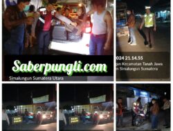 Antisipasi Ganguan Kamtibmas Jelang Pemilu 2024 Polsek Tanah Jawa Melaksanakan Razia Malam Hari