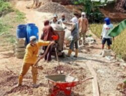 Realisasikan Dana Desa Tahap 1 Tahun Anggaran 2024, Pekon Bandung Baru Barat Bagun Rabat Beton.