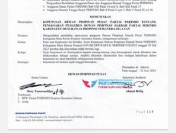 SK Baru Zainuri Ketua PERINDO Musi Rawas yang Sah