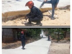 Proyek Rabat Beton di Desa Bogorejo Diduga Dikerjakan Asal-asalan oleh Pasutri