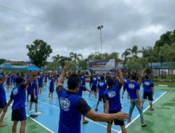 Kepala Lapas Karang Intan Pimpin Langsung Senam Pagi Bersama Warga Binaan