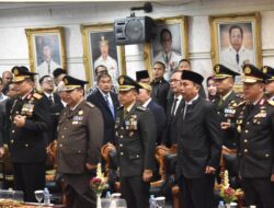 Kasrem 043/Gatam Hadiri Pelantikan dan Pengambilan Sumpah Jabatan Sekda Provinsi Lampung