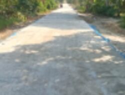 Guna Meningkatkan Akselibitas dan Konektivitas Antar Desa ,Desa Suka Mandiri Bangun Jalan Rabat Beton
