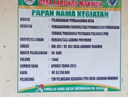 Desa Labuhan Makmur Renovasi Gedung Posyandu Gunakan Dana Desa 2025