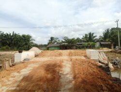 Kejar Pembangunan, Pemdes Tirta Laga Bangun Dua Titik Gorong-Gorong Sekaligus