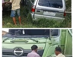 Terlibat Kecelakaan Mengakibatkan satu Mobil Mengalami kerusakan Parah