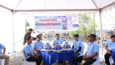 Wakil Bupati Luwu bersama Kapolres Luwu, Pimpinan PT. Taspen, Wakil Ketua 1 DPRD Luwu.