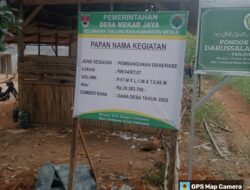 Kepala Desa Mekar Jaya Bangun Drainase dari Dana Desa, Warga Sambut Baik