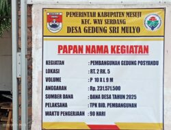 Pemdes Gedung Sri Mulyo Bangun Gedung Posyandu
