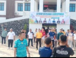 Kejari Mesuji Gelar Senam Bersama dan kegiatan Perayaan Hari Lahir kejaksaan Ke 80 dan Hari Bakti Adiyaksa.