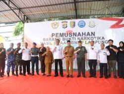 Komisi I DPRD Provinsi Lampung Hadiri Pemusnahan Barang Bukti Narkotika yang diadakan oleh Badan Narkotika Nasional Provinsi Lampung