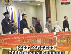 DPRD Provinsi Lampung menggelar Rapat Paripurna dalam rangka Penyampaian Program Pembentukan Peraturan Daerah (Propemperda) Provinsi Lampung Tahun 2026 oleh Badan Pembentukan Peraturan Daerah (Bapemperda) DPRD Provinsi Lampung