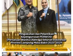 Ketua DPRD Lampung menghadiri pelantikan PERWOSI Provinsi lampung periode 2025-2029