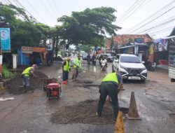 Dinas BMBK Provinsi Lampung melalui unit kerja UPTD 2 Terus Geber Perbaikan Ruas jalan Sp korpri – Sukadamai Lampung Selatan