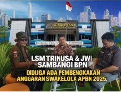 Dugaan Pembengkakan Anggaran Swakelola APBN 2025, LSM TRINUSA dan JWI Sambangi Kantor BPN Tubaba