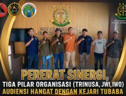 PERERAT SINERGI, TIGA PILAR ORGANISASI (TRINUSA, JWI, IWO) AUDIENSI HANGAT DENGAN KEJARI TUBABA