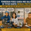 Program Makan Bergizi Gratis (MBG) untuk balita di wilayah Tiyuh Karta memicu polemik