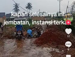Perbaikan Jembatan Pendem di Jalan Ra Basyid Lambat, Warga Pertanyakan Kapan Selesai