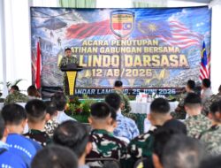 Perkuat Sinergi Penanggulangan Bencana ,Asops Panglima TNI Tutup LATGABMA Malindo Darsasa 12 AB/2026 di Lampung