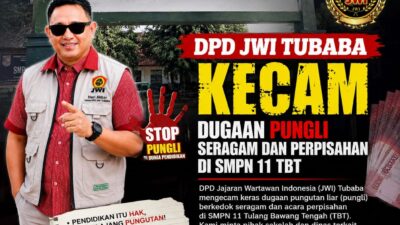 JWI Tubaba Kecam Dugaan Pungutan di SMPN 11 TBT: Itu Pungli, Bukan Sumbangan!