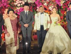 Wapres Gibran, Jokowi, dan Kaesang Hadiri Pernikahan Putra Ketum BaraJP di TMII
