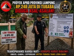 Proyek Jalan Rp248 Juta di Tubaba Diduga Dikerjakan Asal-asalan, LSM dan JWI Desak Dinas Perkim-CK Lampung Bongkar Ulang