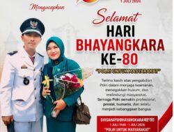 Kepala Pekon Lebuay Bersama Istri Ucapkan Selamat Hari Bhayangkara ke-80, Apresiasi Pengabdian Polri untuk Masyarakat